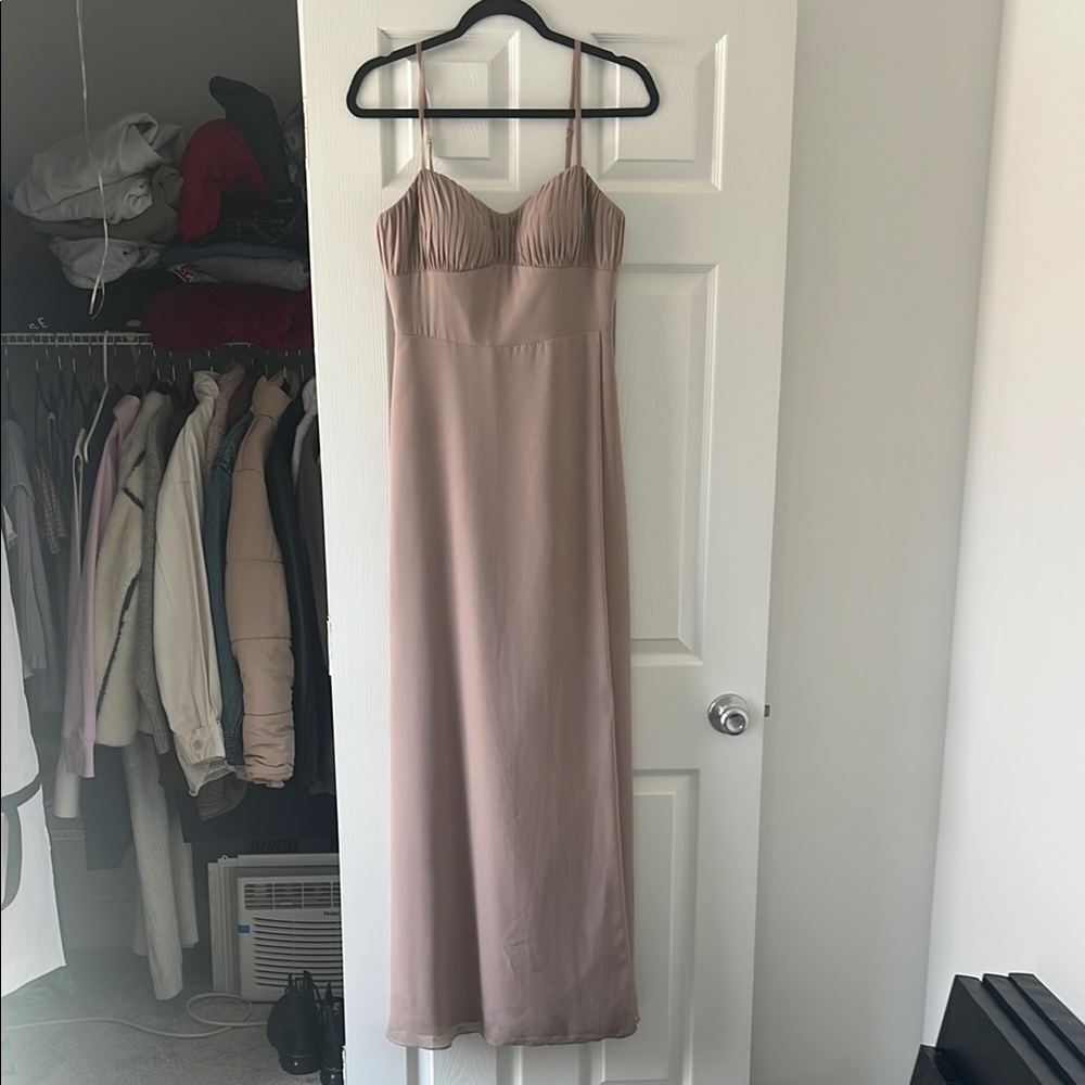 Elegant Taupe Maxi Dress